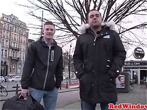 hefty Amsterdam call girl cockriding tourist