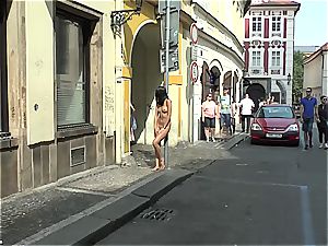 youthful hotty gal Dee on Czech streets completely nude